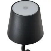 Beliani Tischlampe Schwarz Metall Kabellos Wiederaufladbar Touch Funktion Dimmfunktion USB Kabel Indoor Outdoor Tischleuchte Schreibtischlampe