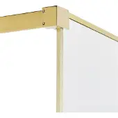 Beliani Duschwand Gold aus Sicherheitsglas Rahmen Aluminium Duschabtrennung ohne Türen Walk-in-Dusche 100 x 190 Elegant Modern Minimalistisch