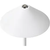 Beliani LED-Tischlampe Weiß Metall Kabellos Wiederaufladbar Touch Funktion Dimmfunktion USB Kabel Indoor Outdoor Tischleuchte Schreibtischlampe
