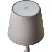 Beliani Tischlampe Beige Metall Kabellos Wiederaufladbar Touch Funktion Dimmfunktion USB Kabel Indoor Outdoor Tischleuchte Schreibtischlampe