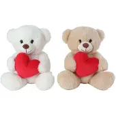 Merkloos Take Me Home Knuffel Pluche - Beer met Hart, 21cm
