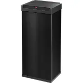 Hailo Big-Box Swing XL Mülleimer - 1 x 52 Liter - selbstschließender Schwingdeckel - Stahlblech - Müllbeutel-Klemmrahmen - Mülleimer Küche rechteckig - Abfalleimer Germany - schwarz
