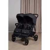 Beemoo Twin Shopper Zwillings- und Geschwisterwagen, Black Mélange