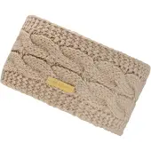 Chillouts Stirnband "Yoko Headband", Damen, beige, Grobstrick, Materialmix, Zopfmuster, unifarben, Mützen Stirnband, mit geflochtenem Muster