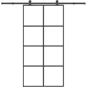 vidaXL Schiebetür mit Beschlag 102,5x205 cm ESG-Glas & Aluminium