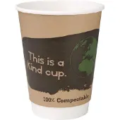 Fiesta Green Fiesta Compostable Kompostierbare Heißgetränkebecher doppelwandig 35,5cl