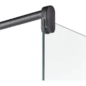 Beliani Duschwand Schwarz Sicherheitsglas u. Aluminium 190 cm Hoch 90 cm Breit mit Wandprofil ohne Tür Modern Klarglas Walk-In Dusche für Badezimmer