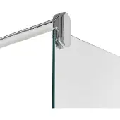 Beliani Duschwand Silber Sicherheitsglas u. Aluminium 190 cm Hoch 90 cm Breit mit Wandprofil ohne Tür Modern Klarglas Walk-In Dusche für Badezimmer