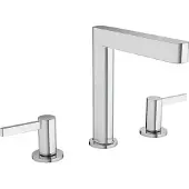 Hansgrohe 3-Loch-Waschtischarmatur FINORIS 160 m Push-Open Ablaufgarnitur 1 1/4Zoll chr chrom