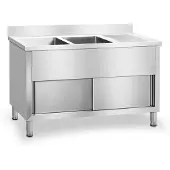Expondo Royal Catering Doppel Spülenschrank - 140 x 60 cm