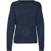 Vero Moda "VMDOFFY LS O-NECK BLOUSE GA NOOS" Materialmix, regular fit