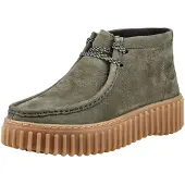 Clarks Schnürschuhe Torhill Moss Dark Green Nub mit charakteristischer, gerippter Sohle 3001C Dark Green Nub 39.5