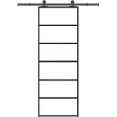 vidaXL Schiebetür mit Beschlag 76x205 cm ESG-Glas & Aluminium