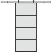 Super Merchant Schiebetür mit Beschlag 90x205 cm ESG-Glas & Aluminium