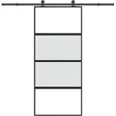 vidaXL Schiebetür mit Beschlag 90x205 cm Hartglas & Aluminium