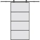 vidaXL Schiebetür mit Beschlag 102,5x205 cm ESG-Glas & Aluminium