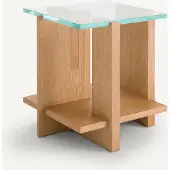 AM.PM Beistelltisch Mit Eichenfurnier Und Gehärtetem Glas, Laby