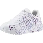 SKECHERS Uno Lite Spread The Love White/Light Purple Größe EU 28