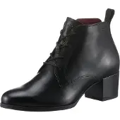 Tamaris Damen Schnürstiefeletten/ Ankle Boots Schwarz Glattleder Größe: 37