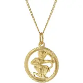 Trendor 41980-12 Halskette mit Schütze Sternzeichen 333 Gold Ø 16 mm