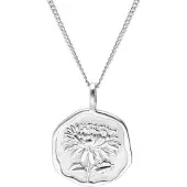 Trendor 68000-11 Halskette mit Monatsblume November 925 Silber Rhodiniert