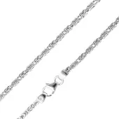 Trendor 15775 Königskette 925 Sterlingsilber Collierkette Breite 2,0 mm