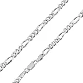 Trendor 85925 Halskette für Herren 925 Sterlingsilber Figaro-Kette