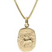 Trendor 15382-04 Widder Sternzeichen Gold 333 / 8K mit vergoldeter Silberkette