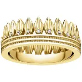 Thomas Sabo TR2282-414-14 Ring für Damen Krone Blätter goldfarben