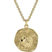 Trendor 39070-08 Löwe Sternzeichen Ø 20 mm Herren-Halskette Gold auf Silber