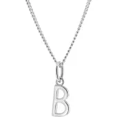 Trendor 15210-B Damen-Halskette mit Buchstabe B Anhänger Silber 925