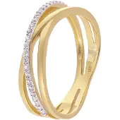Trendor 68452 Damenring Gold 333/8K Zirkonia-Ring
