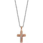 Trendor 79572 Kreuz-Anhänger Bicolor mit Silberkette