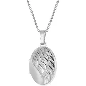 Trendor 75772 Damen-Kette mit Flügel-Medaillon Silber 925