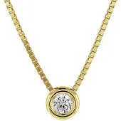 Trendor 08946 Zirkonia-Anhänger und Venezianer Kette Gold 333 für Damen