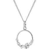 Trendor 68474 Schmuck-Anhänger Zirkonia 333 Weißgold mit Silberkette