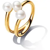 Pandora 163285C01 Damen-Ring mit Süßwasser-Zuchtperlen Goldfarben