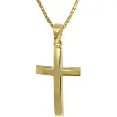 Trendor 35796 Kreuz Anhänger Gold 333 (8 Karat) mit goldplattierter Kette
