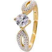 Trendor 68149 Damenring 333 Gelbgold mit Zirkonia