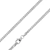 Trendor 15058 Herren-Halskette 925 Silber Rhodiniert Panzerkette 2,7 mm breit