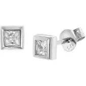 Trendor 68253 Damen-Ohrringe 925 Silber Zirkonia Ohrstecker