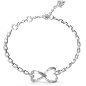 GUESS JUBB04618JWRHS Damen-Armband Mon Amour Two Hearts