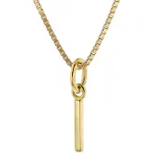 Trendor 15255-I Damen-Kette mit Buchstabe I Anhänger Gold auf Silber 925