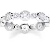 Thomas Sabo TR2256-051-14 Damenring Silber Kreise mit Weißen Steinen