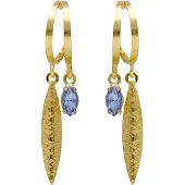 Victoria Cruz A4795-09DT Damen-Ohrringe Creolen Lisbon Goldfarben Marquise