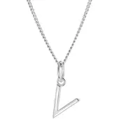 Trendor 15210-V Damen-Kette mit Buchstabe V Anhänger Silber 925