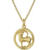 Trendor 75940-01 Sternzeichen Steinbock Gold 333 Anhänger Ø 16 mm + Halskette