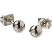 Boccia 0504-01 Damen-Ohrringe Titan Ohrstecker Kugel