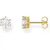 Thomas Sabo H2301-414-14 Damen-Ohrringe Weißer Stein Goldfarben