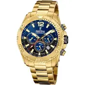 Festina Herrenuhr Timeless Chronograph Armbanduhr Edelstahl gold UF20684/2